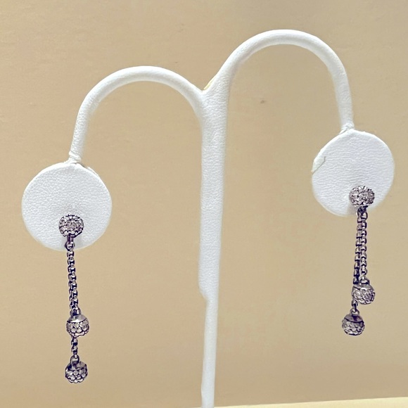 David Yurman Jewelry - David Yurman $3200 Diamond Bell Drop Earrings -Sterling Silver + 18K Gold